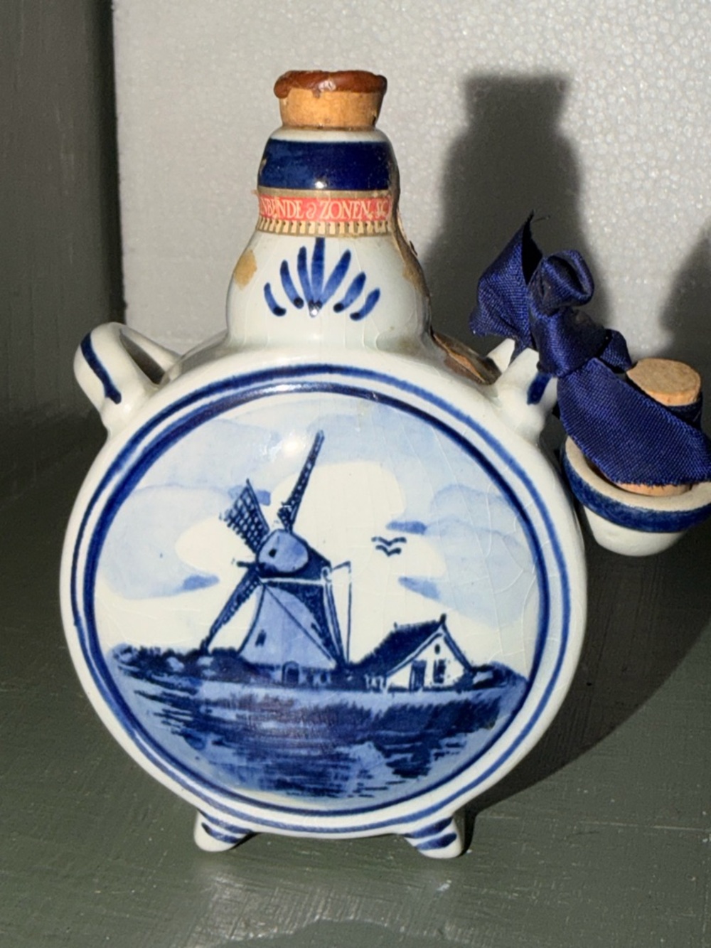 Delft blue HandPainted Small porcelain Holland Canteen Bottle Rynbende’s - Picture 5 of 5